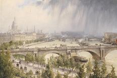 St Paul's from Waterloo Bridge-Auguste Ballin-Mounted Giclee Print