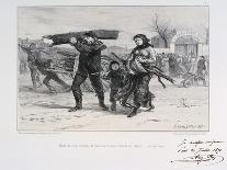 A Woman Feeding a Wounded Soldier Soup, Siege of Paris, Franco-Prussian War, 1870-Auguste Bry-Giclee Print