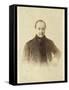 Auguste Comte French Philosopher-Trinquart-Framed Stretched Canvas