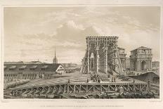 Part of the Arch and a Metal Roof (From: the Construction of the Saint Isaac's Cathedra), 1845-Auguste de Montferrand-Giclee Print