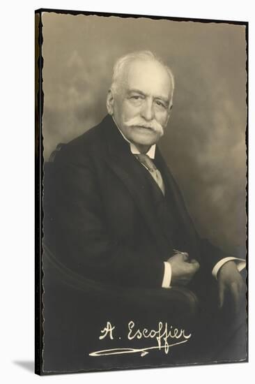 Auguste Escoffier French Chef-null-Stretched Canvas