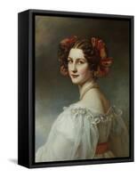Auguste Hilber, Née Strobl, 1827. from the Beauty-Gallery of King Ludwig I-Joseph Karl Stieler-Framed Stretched Canvas