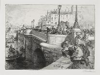 Old Washing-Boats at Grenelle, 1915-Auguste Lepere-Framed Giclee Print