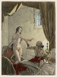Giovanni Giacomo Casanova Chevalier de Saingalt, with Henrietta at Reggio-Auguste Leroux-Art Print