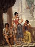 Group of Gypsies, 1849-Auguste Migette-Stretched Canvas