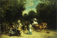 A Day in the Park-Auguste Molins-Framed Stretched Canvas