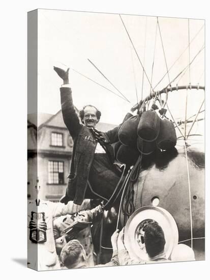 Auguste Piccard Waves as He Climbed into the Spherical Aluminum Capsule-null-Stretched Canvas