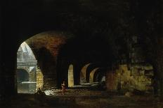 La Voûte du quai de Gesvres en 1815-Auguste Regnier-Framed Stretched Canvas