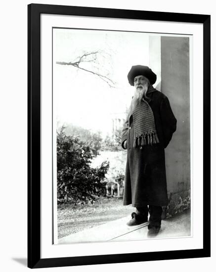 Auguste Rodin (1840-1917) in the Garden of His House 'Les Brillants' in Meudon-Dornac-Framed Photographic Print