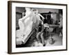 Auguste Rodin (1840-1917) Seated Beside His Work in His Studio-Dornac-Framed Photographic Print