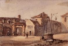 Près de l'île Louviers, Pont de la Tournelle, Paris (IVème arr.), 1829-Auguste-Sébastien Bénard-Stretched Canvas