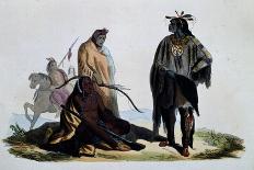 Crow Indians, Engraving from Dresses and Costumes of All People around World-Auguste Wahlen-Framed Giclee Print