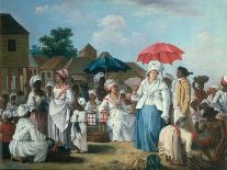 At the Linen Market in Santo Domingo-Augustin Brunias-Framed Stretched Canvas