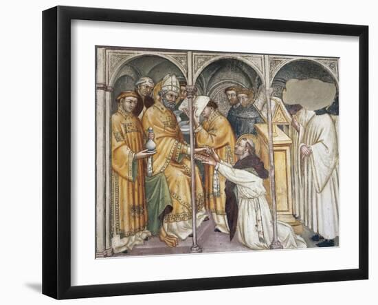 Augustine Being Ordained as Priest by Bishop Valerius, Scene from Life of Saint Augustine-Ottaviano Nelli-Framed Giclee Print