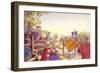 Augustine Facing King Ethelbert and His Queen, Bertha-Pat Nicolle-Framed Giclee Print