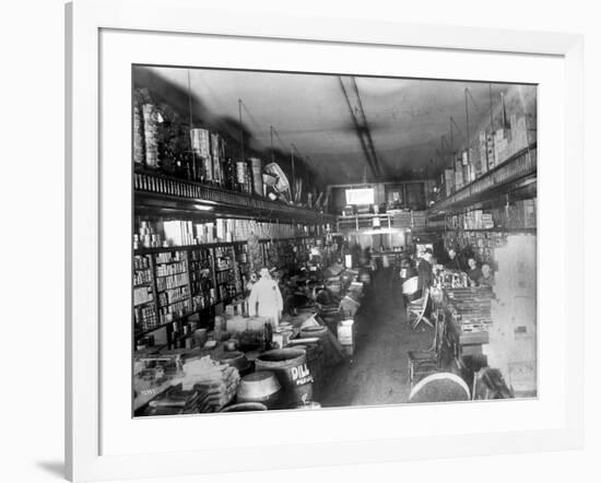 Augustine Kyer Grocery Store Interior, Seattle, 1909-Ashael Curtis-Framed Giclee Print