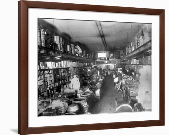 Augustine Kyer Grocery Store Interior, Seattle, 1909-Ashael Curtis-Framed Giclee Print