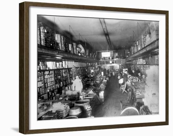 Augustine Kyer Grocery Store Interior, Seattle, 1909-Ashael Curtis-Framed Giclee Print