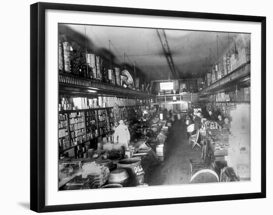 Augustine Kyer Grocery Store Interior, Seattle, 1909-Ashael Curtis-Framed Giclee Print