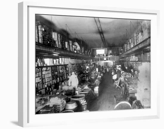 Augustine Kyer Grocery Store Interior, Seattle, 1909-Ashael Curtis-Framed Giclee Print