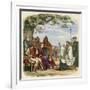 Augustine Preaching Christianity to Ethelbert 1 King of England-James Doyle-Framed Art Print