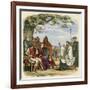 Augustine Preaching Christianity to Ethelbert 1 King of England-James Doyle-Framed Art Print