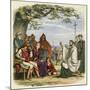 Augustine Preaching Christianity to Ethelbert 1 King of England-James Doyle-Mounted Art Print