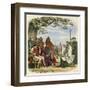 Augustine Preaching Christianity to Ethelbert 1 King of England-James Doyle-Framed Art Print