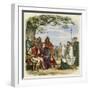 Augustine Preaching Christianity to Ethelbert 1 King of England-James Doyle-Framed Art Print