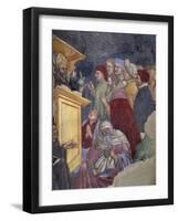 Augustine Preaching to People, Scene from Life of Saint Augustine, 1420-1425-Ottaviano Nelli-Framed Giclee Print