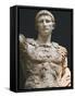Augustus (61 Bc-14 Ad). First Roman Emperor, Marble Statue of Augustus of Prima Porta (1st Century)-Prisma Archivo-Framed Stretched Canvas