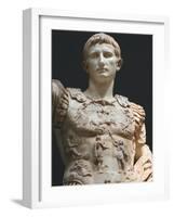 Augustus (61 Bc-14 Ad). First Roman Emperor, Marble Statue of Augustus of Prima Porta (1st Century)-Prisma Archivo-Framed Photographic Print