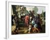 Augustus (63-14 BC) Before the Tomb of Alexander III (356-323 BC) the Great-Sebastien Bourdon-Framed Giclee Print