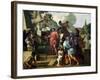 Augustus (63-14 BC) Before the Tomb of Alexander III (356-323 BC) the Great-Sebastien Bourdon-Framed Giclee Print