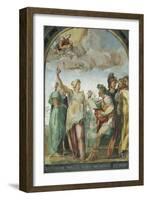 Augustus and Sibyl, 1528-Baldassare Peruzzi-Framed Giclee Print