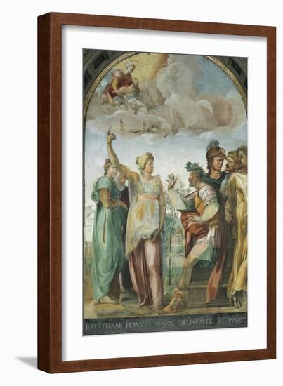 Augustus and Sibyl, 1528-Baldassare Peruzzi-Framed Giclee Print