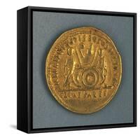 Augustus Aureus, Minted by Mint of Lyon, Verso, Roman Coins BC-null-Framed Stretched Canvas