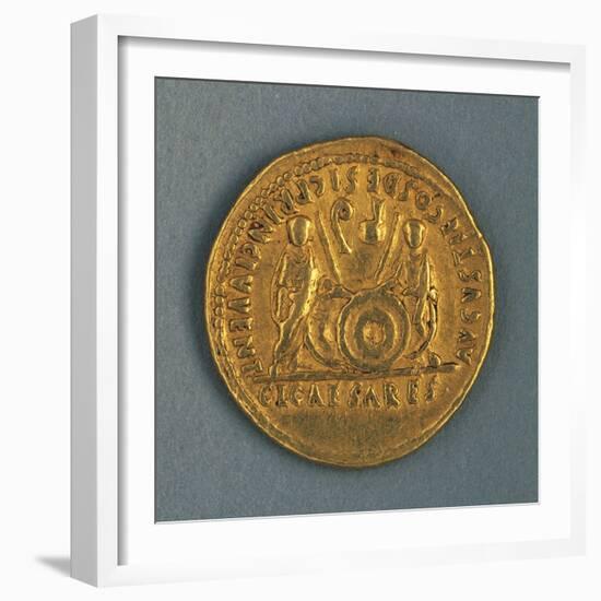 Augustus Aureus, Minted by Mint of Lyon, Verso, Roman Coins BC-null-Framed Giclee Print