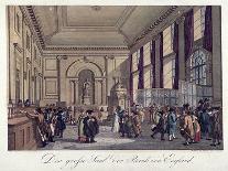 Interior of the Church of St Stephen Walbrook During a Service, City of London, 1809-Augustus Charles Pugin-Mounted Giclee Print