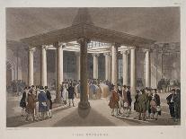 Interior View of the Coffee Room at the Auction Mart, Bartholomew Lane, City of London, 1811-Augustus Charles Pugin-Giclee Print