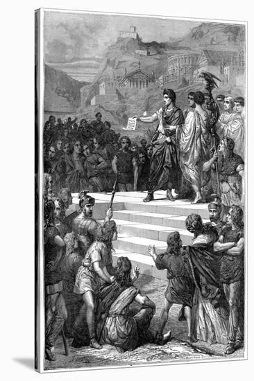 Augustus Establishes the Centre of Government of Gaul in Lyon, 28 BC-Bertrand-Stretched Canvas