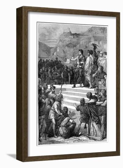 Augustus Establishes the Centre of Government of Gaul in Lyon, 28 BC-Bertrand-Framed Giclee Print