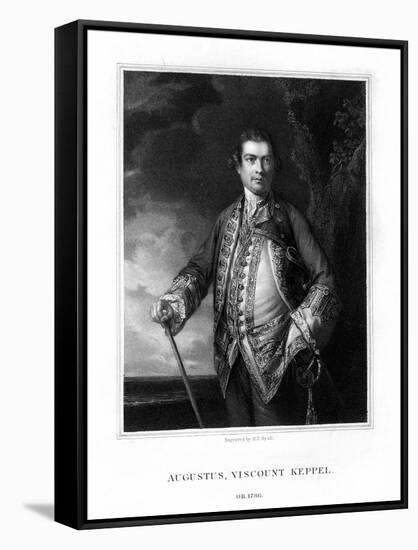 Augustus Keppel, 1st Viscount Keppel, British Admiral-Henry Thomas Ryall-Framed Stretched Canvas