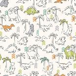 Dinosaur Pattern-Auki-Art Print