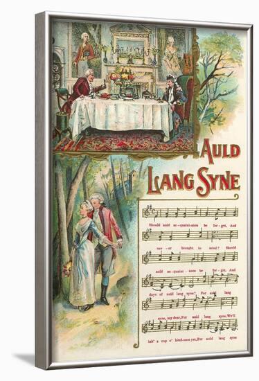 Auld Lang Syne Sheet Music-null-Framed Art Print