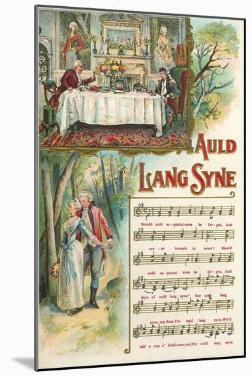 Auld Lang Syne Sheet Music-null-Mounted Art Print