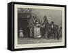 Aunt Chloe's Visit-Alfred Edward Emslie-Framed Stretched Canvas