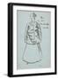 Auntie Bee in Her Rashelfe Coat (Pen and Ink)-Joseph Crawhall-Framed Giclee Print