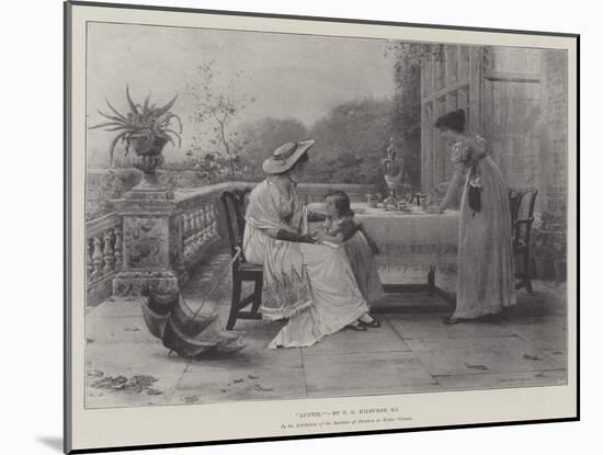 Auntie, in the Exhibition of the Institute of Painters in Water Colours-George Goodwin Kilburne-Mounted Giclee Print