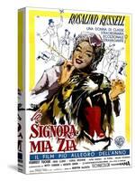 Auntie Mame, (AKA La Signora Mia Zia), Italian Poster Art, Rosalind Russell, 1958-null-Stretched Canvas